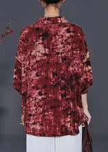 Load image into Gallery viewer, Elegant Mulberry Oversized Tie Dye Chiffon Blouse Top Summer