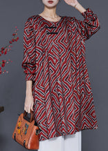 Load image into Gallery viewer, Elegant Mulberry Print Chinese Button Cotton Mid Dress Spring