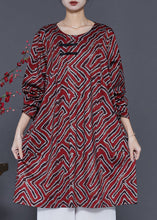 Load image into Gallery viewer, Elegant Mulberry Print Chinese Button Cotton Mid Dress Spring