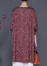 Load image into Gallery viewer, Elegant Mulberry Print Chinese Button Cotton Mid Dress Spring