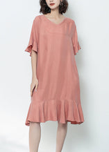 Load image into Gallery viewer, Elegant Mulberry V Neck Ruffled Patchwork Long Dress Summer