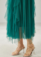 Load image into Gallery viewer, Elegant Peacock Green Ruffled Tulle Holiday Skirts Summer