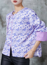 Load image into Gallery viewer, Elegant Purple Tasseled Print Silk Coats Spring