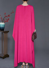 Load image into Gallery viewer, Elegant Rose Oversized Cotton Maxi Dress Cloak Sleeves