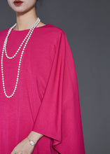 Load image into Gallery viewer, Elegant Rose Oversized Cotton Maxi Dress Cloak Sleeves