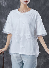 Load image into Gallery viewer, Elegant White Embroidered Butterfly Tulle Tanks Top Summer