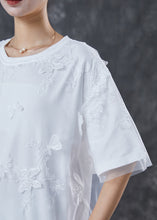 Load image into Gallery viewer, Elegant White Embroidered Butterfly Tulle Tanks Top Summer