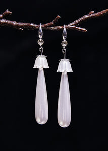 Elegant White Water Droplet Pearl Drop Earrings