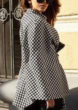 Load image into Gallery viewer, European And American Style Plaid Lace Up Cape Coat Fall