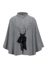 Load image into Gallery viewer, European And American Style Plaid Lace Up Cape Coat Fall