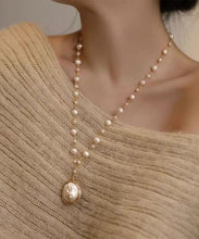 Load image into Gallery viewer, Fashio White Pearl Tassel Pendant Necklace