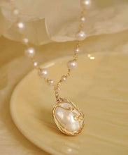 Load image into Gallery viewer, Fashio White Pearl Tassel Pendant Necklace