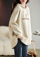 Load image into Gallery viewer, Fashion Apricot Embroidered Cotton Sweatshirts Top Spring