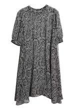 Load image into Gallery viewer, Fashion Black Oversized Print Chiffon Tea Dress Summer