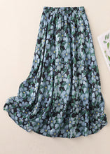 Load image into Gallery viewer, Fashion Blue Print Elastic Waist Cotton Skirts Summer