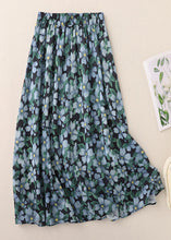 Load image into Gallery viewer, Fashion Blue Print Elastic Waist Cotton Skirts Summer