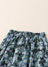 Load image into Gallery viewer, Fashion Blue Print Elastic Waist Cotton Skirts Summer