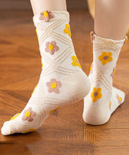 Load image into Gallery viewer, Fashion Floral Jacquard Cotton Mid Calf Socks