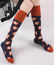 Load image into Gallery viewer, Fashion Floral Jacquard Hollow Out Cotton Mid Calf Socks