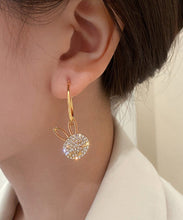 Load image into Gallery viewer, Fashion Gold Sterling Silver Overgild Zircon Asymmetry Little Rabbit Tassel Drop Earrings