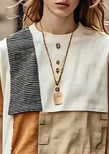 Load image into Gallery viewer, Fashion Khaki Asymmetrical Patchwork Linen Tanks Summer