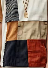 Load image into Gallery viewer, Fashion Khaki Asymmetrical Patchwork Linen Tanks Summer