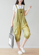 Load image into Gallery viewer, Fashion Light Green Oversized Pockets Cotton Jumpsuits Spring