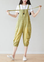 Load image into Gallery viewer, Fashion Light Green Oversized Pockets Cotton Jumpsuits Spring