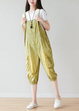 Load image into Gallery viewer, Fashion Light Green Oversized Pockets Cotton Jumpsuits Spring