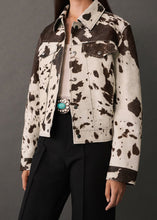 Load image into Gallery viewer, Fashion Peter Pan Collar Pockets Print Woolen Short Coat Fall