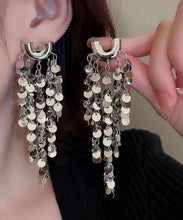 Load image into Gallery viewer, Fashion Silk Metal Alloy Sequins Tassel Drop Earrings