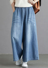 Load image into Gallery viewer, Fine Blue Regular Pockets Straight Fall Denim Pants