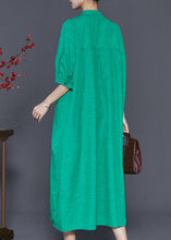 Load image into Gallery viewer, Fine Green Tasseled Oversized Cotton Robe Dresses Summer