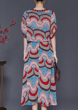 Load image into Gallery viewer, Fine Print Patchwork Chiffon Fake Two Piece Dresses Summer