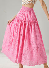 Load image into Gallery viewer, Fine Rose Ruffled Hollow Out Cotton Skirt Summer