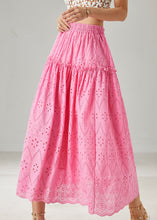 Load image into Gallery viewer, Fine Rose Ruffled Hollow Out Cotton Skirt Summer