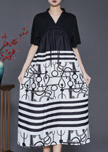 Load image into Gallery viewer, Fine White Tasseled Print Silk Vacation Dresses Summer