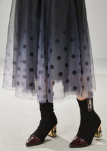 Load image into Gallery viewer, Fitted Black Gradient Color Tulle A Line Skirts Summer