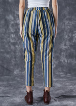 Load image into Gallery viewer, Fitted Colorblock Striped Elastic Waist Linen Harem Pants Summer