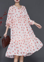 Load image into Gallery viewer, Fitted Pink Ruffled Print Chiffon Party Dress Two Piece Set Spring