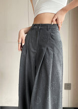 Load image into Gallery viewer, Floral Grey Pockets High Waist Spandex Pants Summer