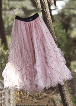 Load image into Gallery viewer, French Apricot Ruffled Elastic Waist Tulle Skirts Summer