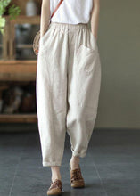 Load image into Gallery viewer, French Color Stripes Elastic Waist Harem Summer Pants Linen