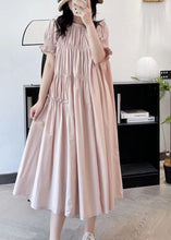 Load image into Gallery viewer, French Beige Ruffled Asymmetrical Patchwork Cotton Long Dresses Summer