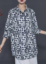 Load image into Gallery viewer, French Black Oversized Print Chiffon Shirt Tops Summer