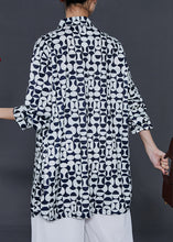 Load image into Gallery viewer, French Black Oversized Print Chiffon Shirt Tops Summer