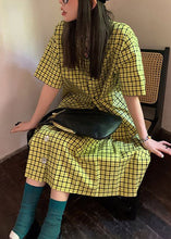 Load image into Gallery viewer, French Green Plaid Tops And Skirts Cotton Two Pieces Set Summer