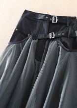 Load image into Gallery viewer, French Grey fashion Patchwork Tulle Skirts Spring