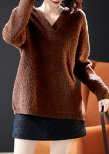 Load image into Gallery viewer, French Khaki Hooded Chunky Oversized Wool Knit Sweater Tops Winter