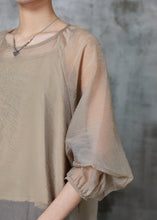 Load image into Gallery viewer, French Khaki Oversized Chiffon UPF 50+ Top Two Piece Set Summer